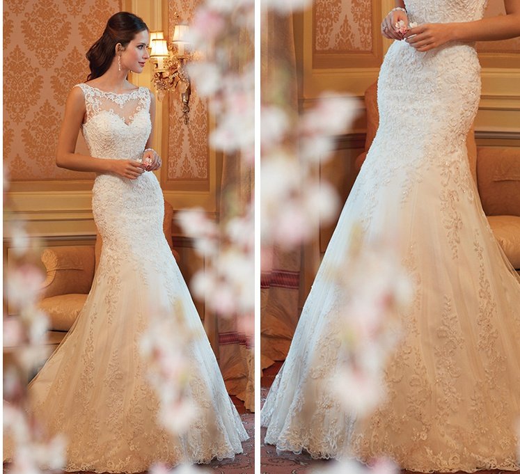 Fishtail Wedding Dress - Image 5