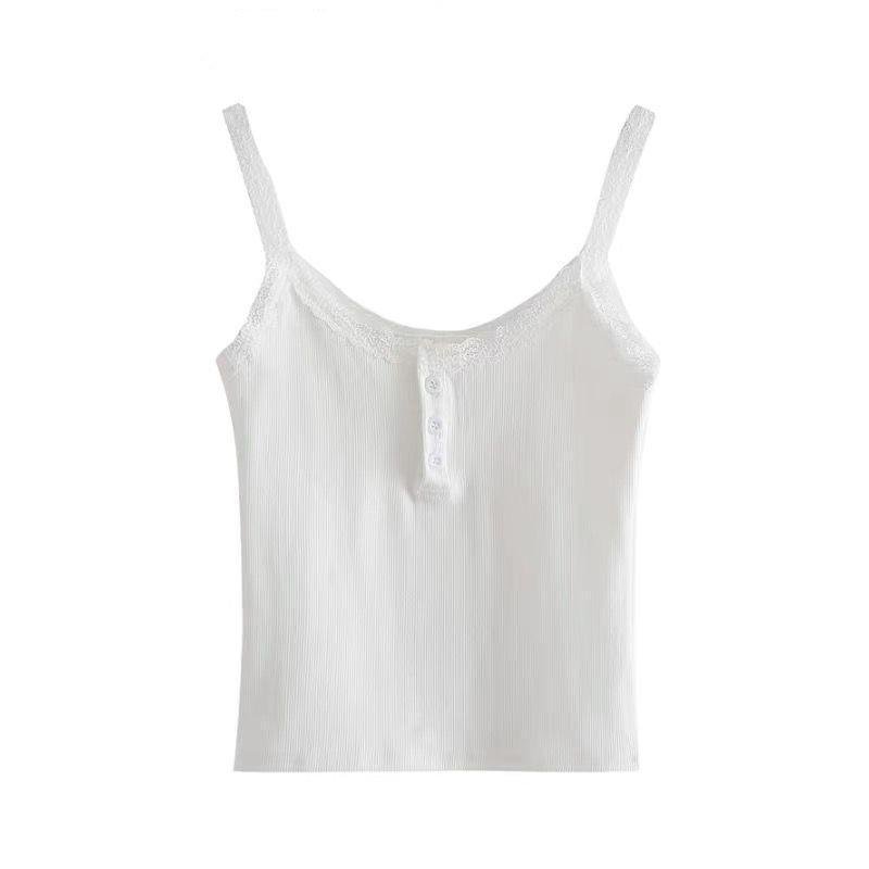 Slim Fit Inner Wear Outer Wear Lace Small Sling Vest For Women - Image 8