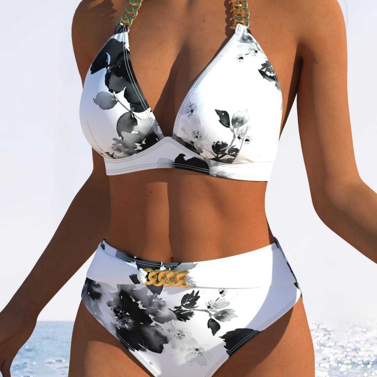 European And American Two-piece Swimsuits Beach Swimwear Womens Bikini Sets - Image 2