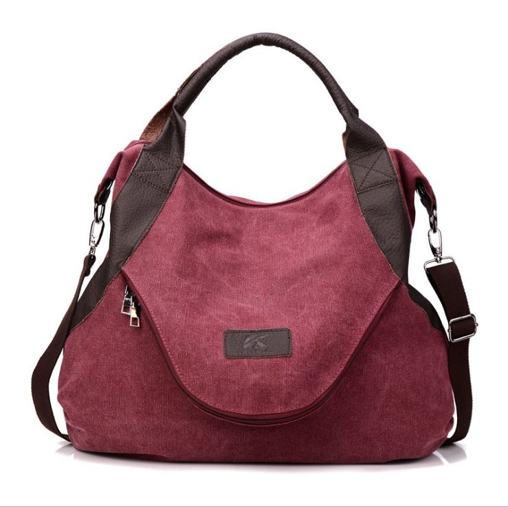 Women Minimalist Retro Shoulder Crossbody Vintage Canvas Bag - Image 7