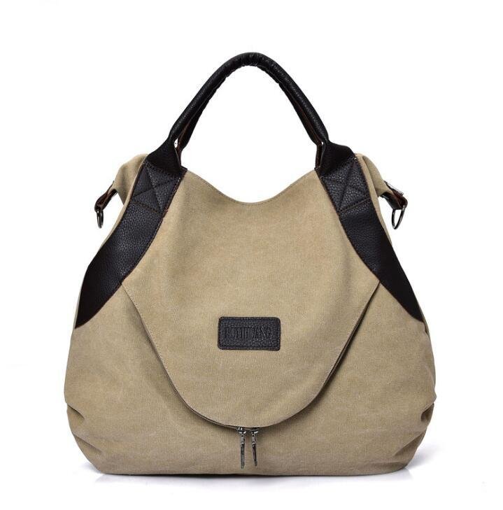 Women Minimalist Retro Shoulder Crossbody Vintage Canvas Bag - Image 5