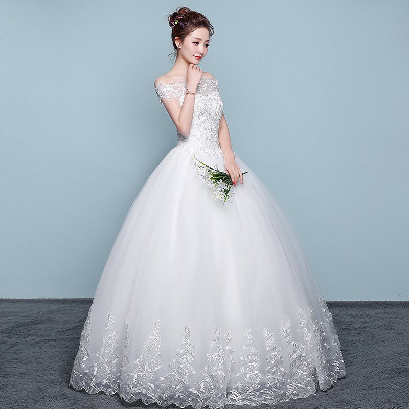 Qidi shoulder wedding dress - Image 3