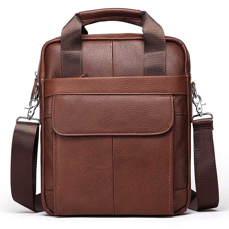 Hummer Commute Genuine Leather Men's Business Messenger Bag - Image 9