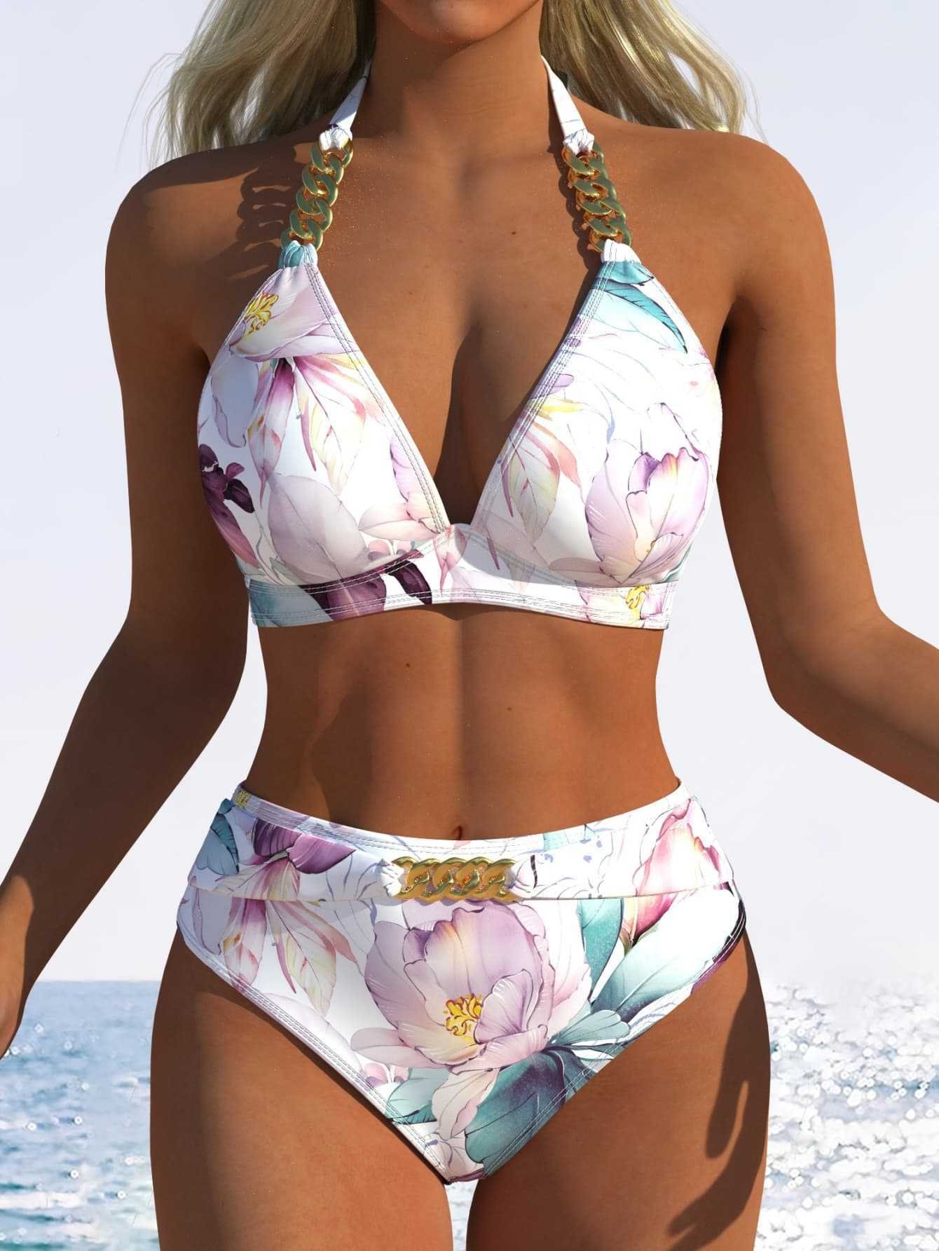 European And American Two-piece Swimsuits Beach Swimwear Womens Bikini Sets - Image 3