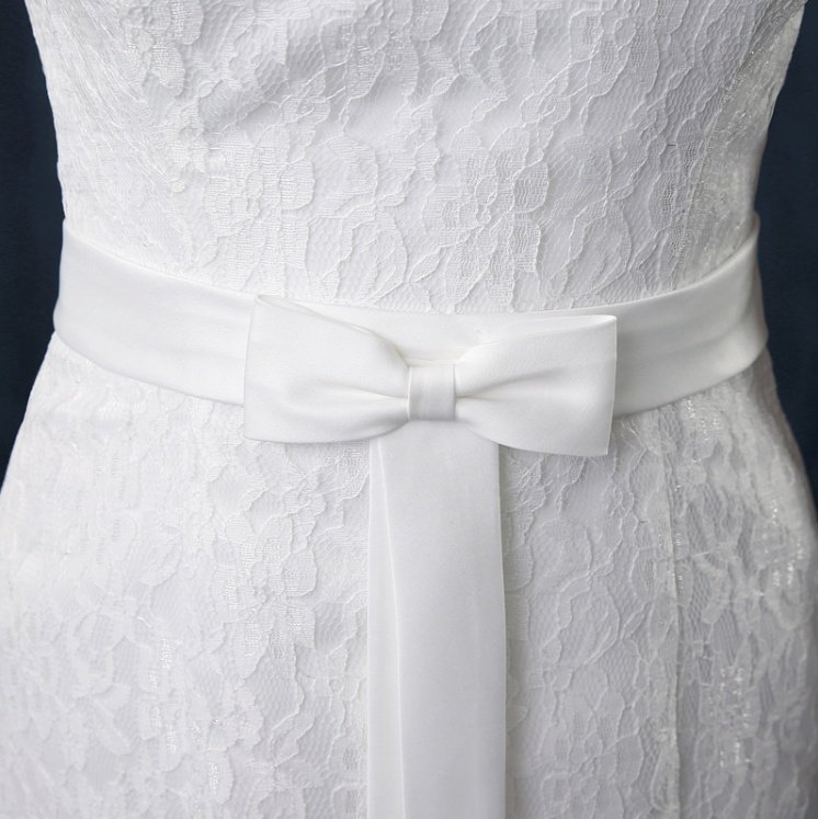 shoulder slim slimming small trailing studio wedding dress - Image 3
