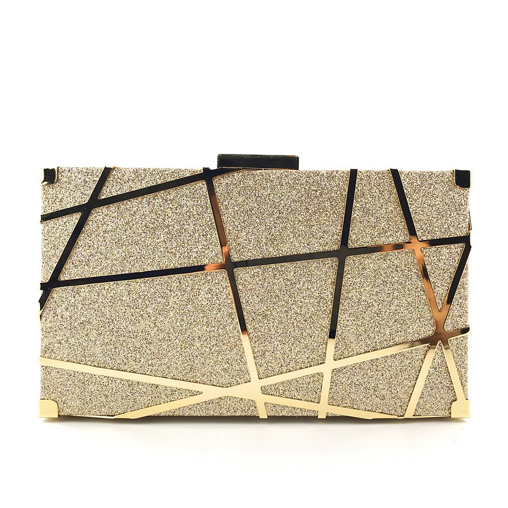 Bag Women Party Chain Glitter Gold Wedding Clutches Shoulder Bag - Image 5