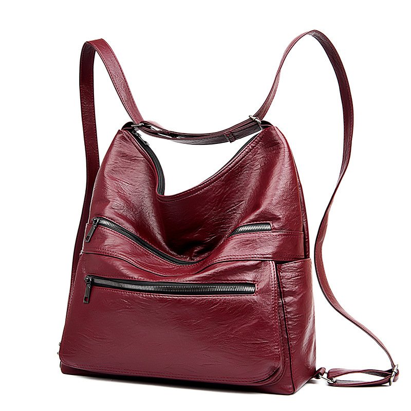 Double Zipper Women High Capacity Adjustable Backpack - Image 8