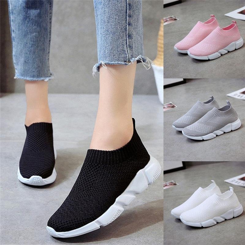 New Outdoors Adults Trainers Running Shoes Woman Sock Footwear