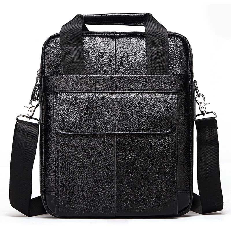 Hummer Commute Genuine Leather Men's Business Messenger Bag - Image 8
