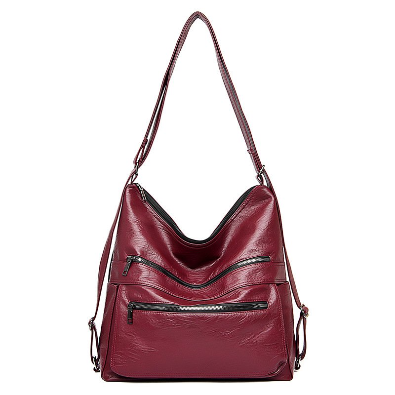 Double Zipper Women High Capacity Adjustable Backpack - Image 10
