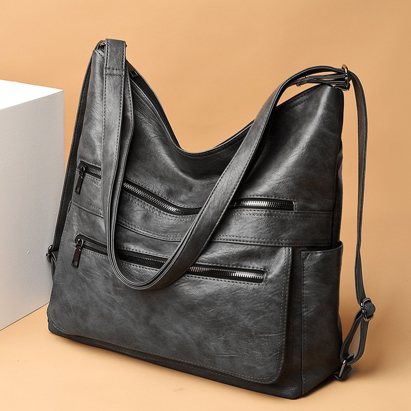 Double Zipper Women High Capacity Adjustable Backpack - Image 3