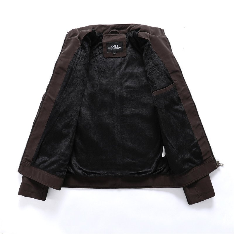 Men Fashion Pu Leather Jackets Coats - Image 4