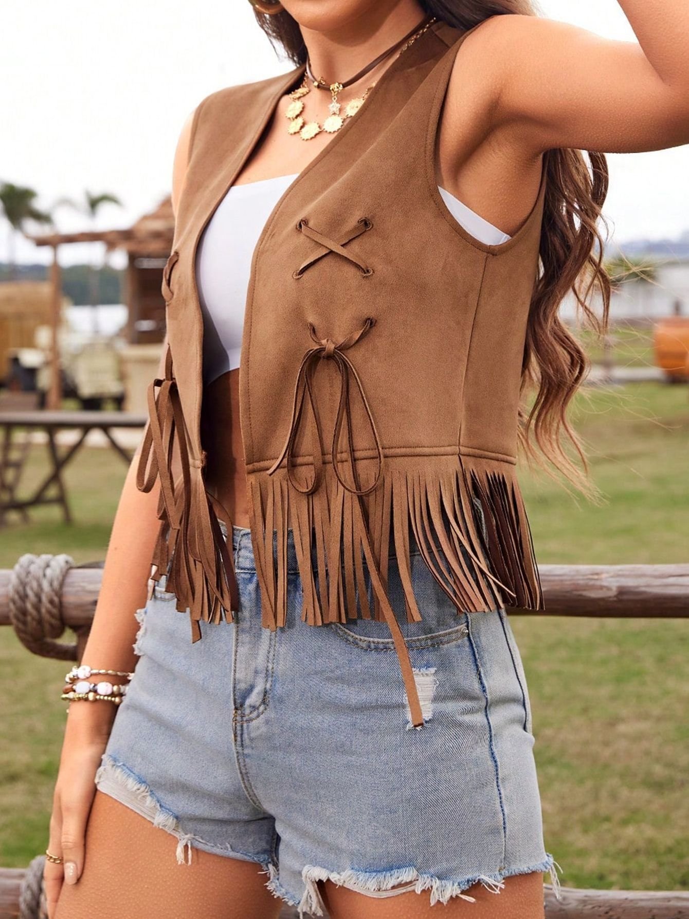 Tassel Vest Womens Party Stage Waistcoat - Image 2