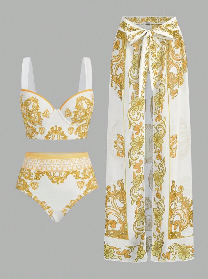 Three-Piece Set Beach Vacation Swimwear - Image 4