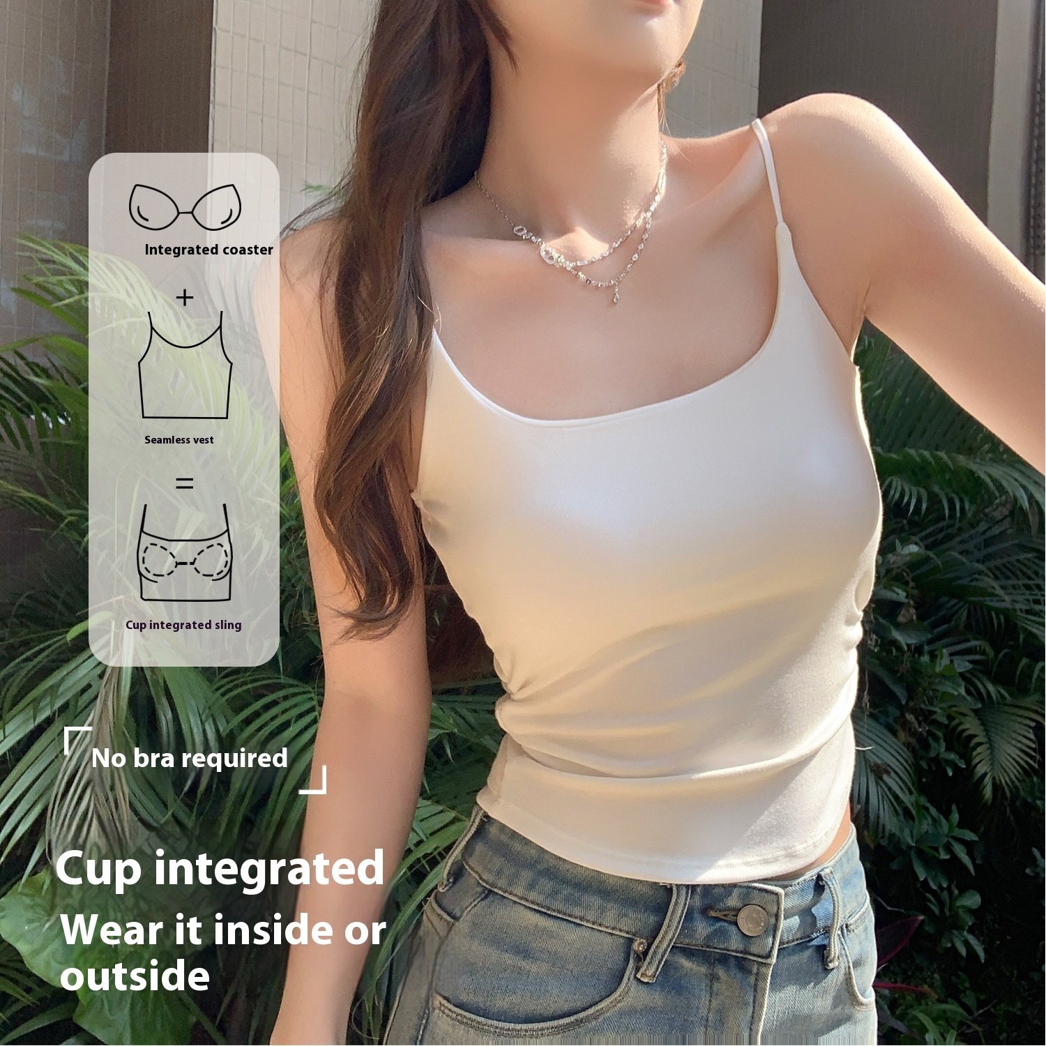 Pure Desire Style Pleated Suspender Vest For Women Outer Wear