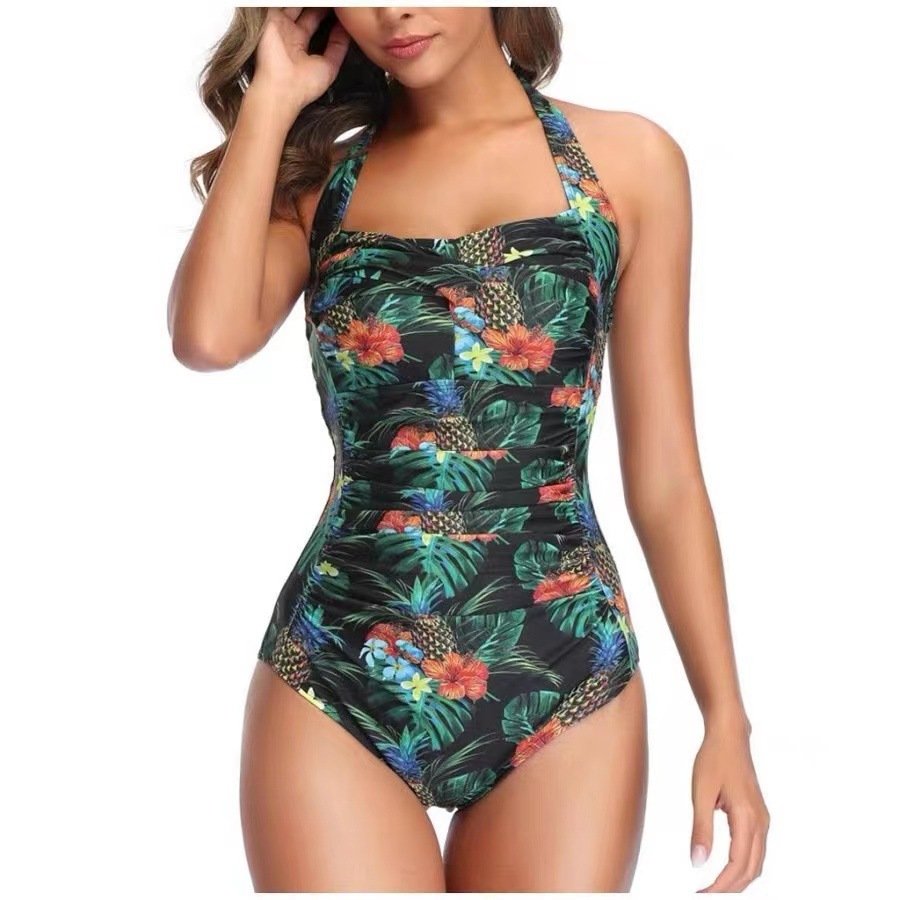 Lace-up Swimwear With A Slenderizing Design Solid-color Womens Swimsuit - Image 5