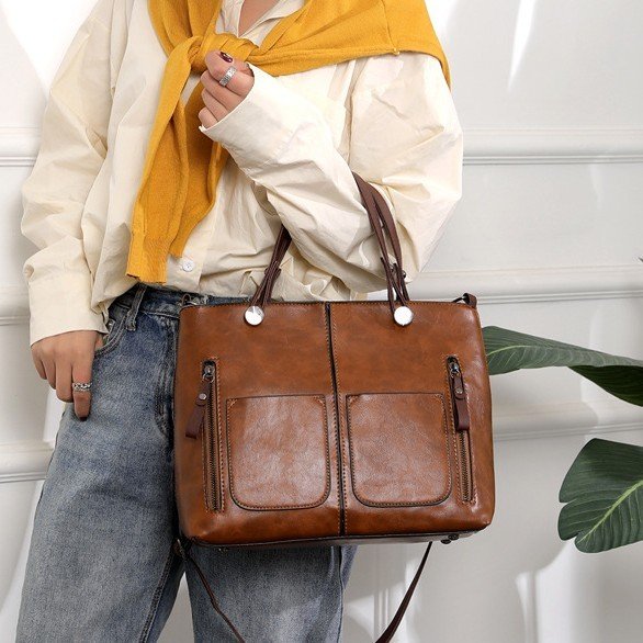 Retro Large-capacity Simple Crossbody Shoulder Bags For Women