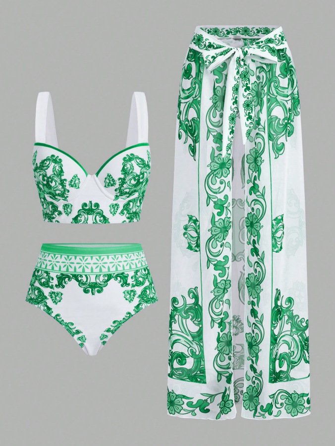 Three-Piece Set Beach Vacation Swimwear - Image 3