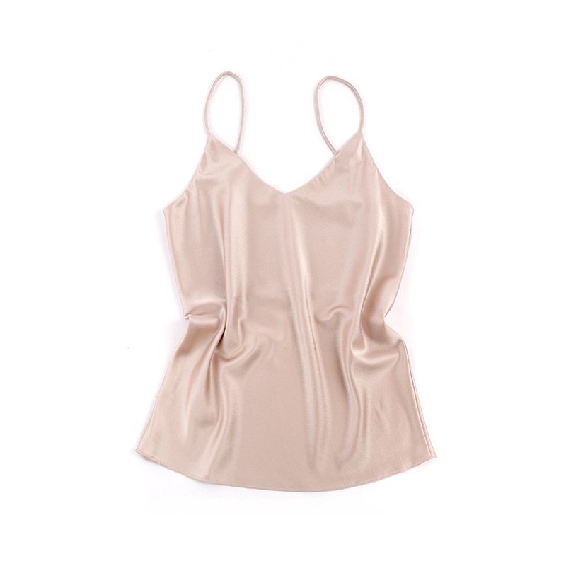 Silk Stretch Satin Outer Wear Inner Wear Butterfly Embroidered Silk Sling For Women - Image 7