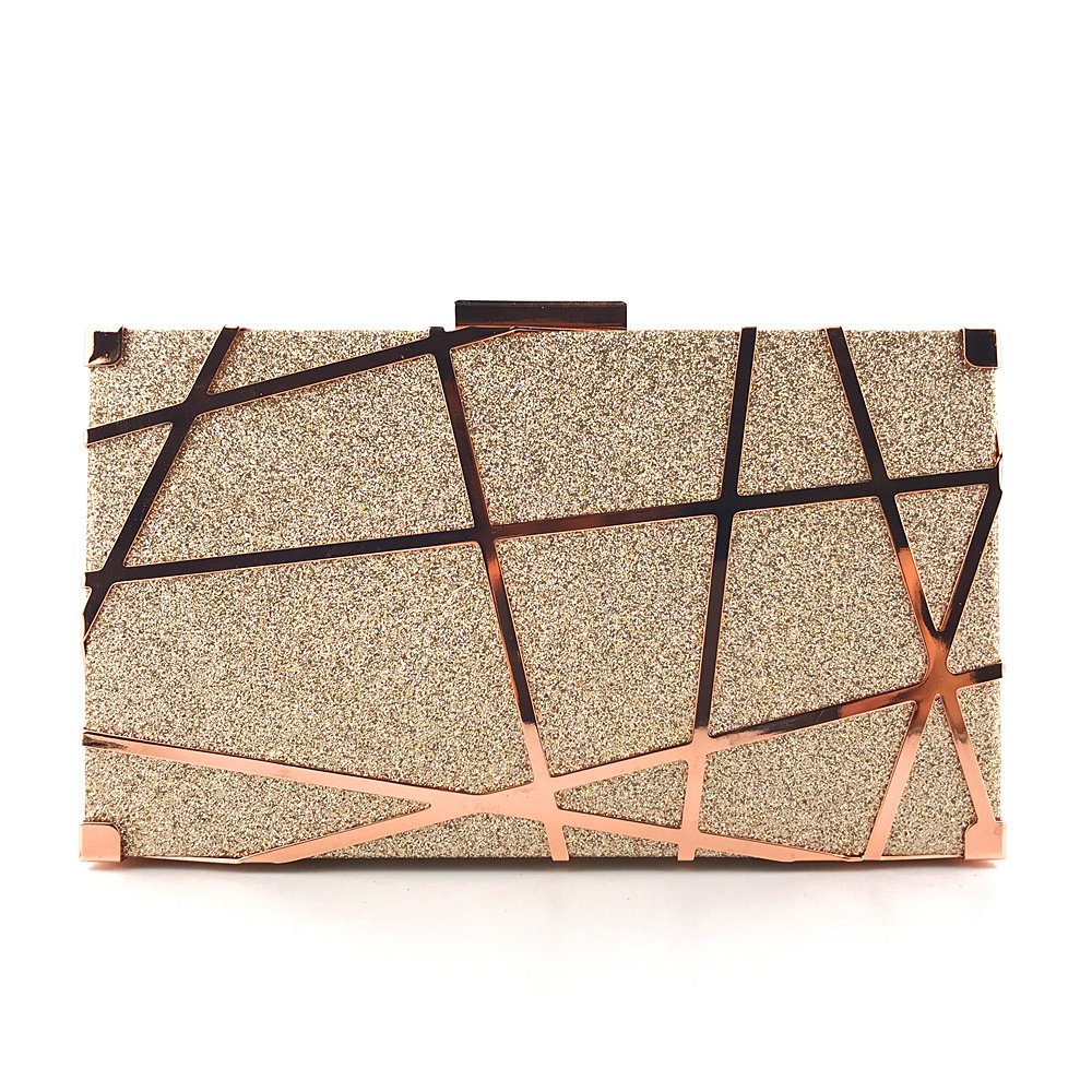 Bag Women Party Chain Glitter Gold Wedding Clutches Shoulder Bag - Image 2