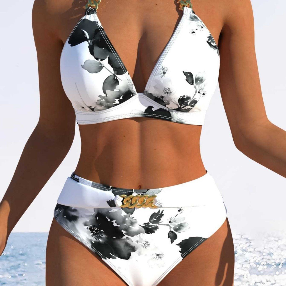 European And American Two-piece Swimsuits Beach Swimwear Womens Bikini Sets - Image 5