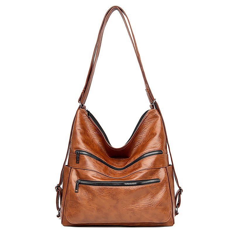Double Zipper Women High Capacity Adjustable Backpack - Image 9