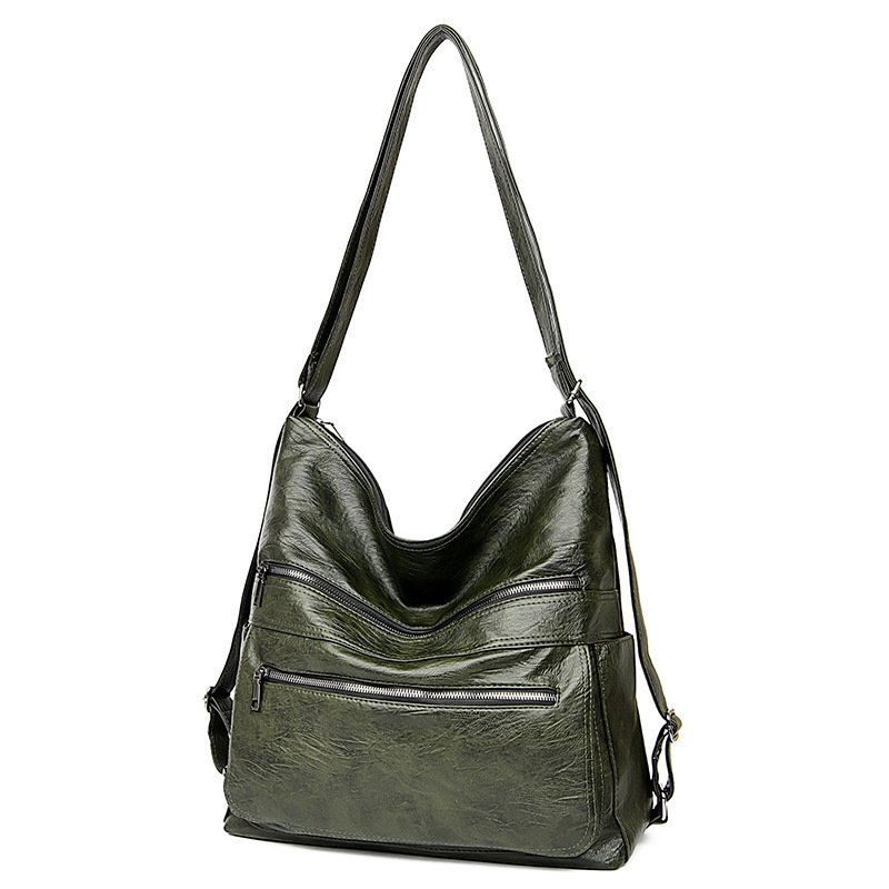 Double Zipper Women High Capacity Adjustable Backpack - Image 4