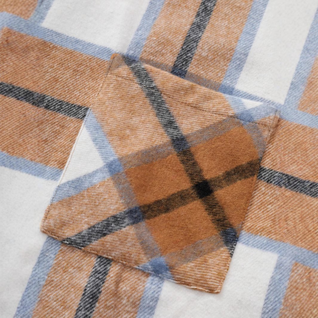 Mens Casual Flannel Plaid Jacket - Image 2