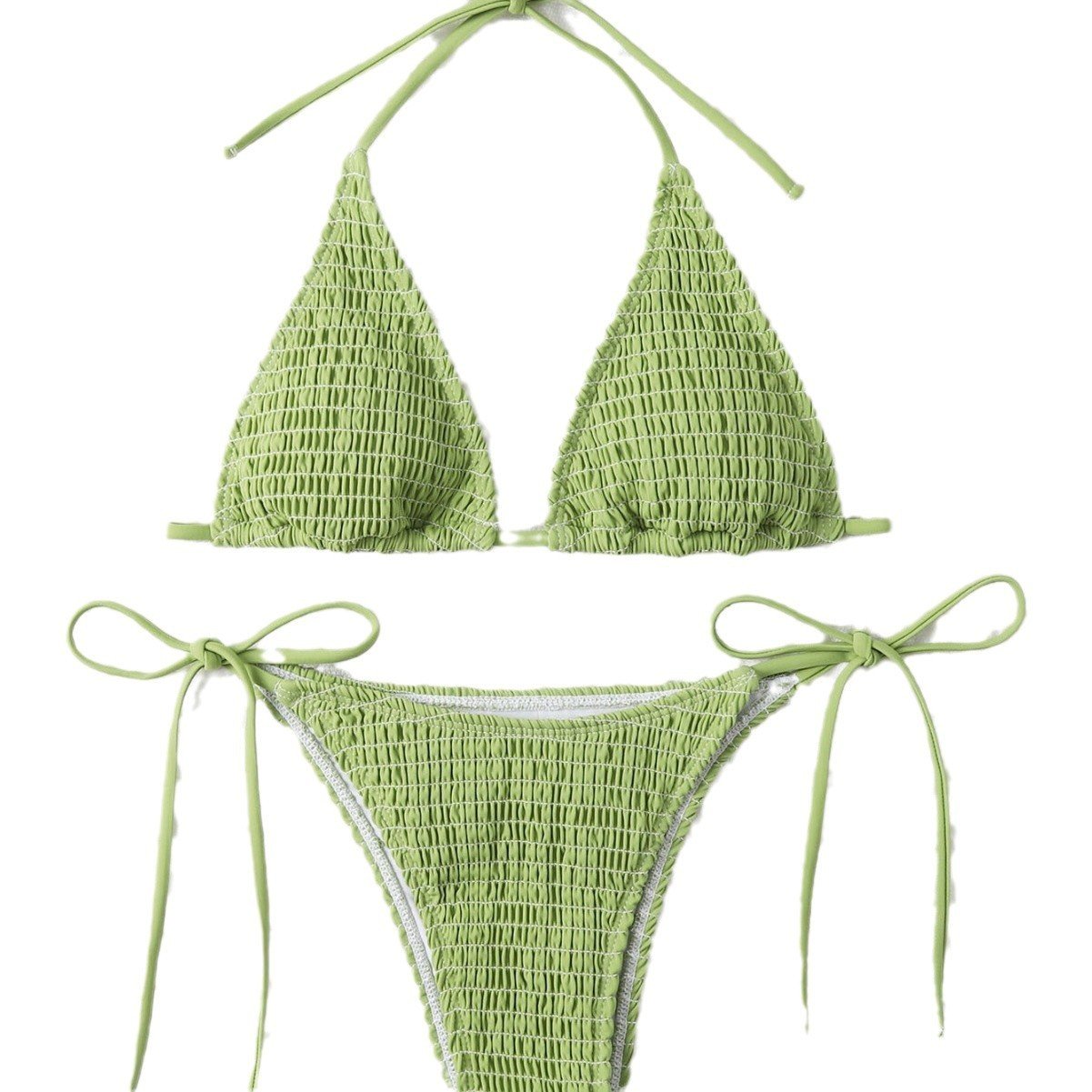 Fashionable Swimwear Cross-border Exclusive Multi-needle-sewn Womens Two-piece Bikini - Image 8